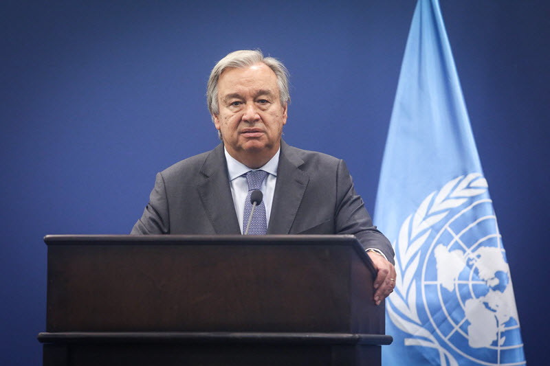General Antonio Guterres has called on the Iran-backed terrorist group Hezbollah to stop