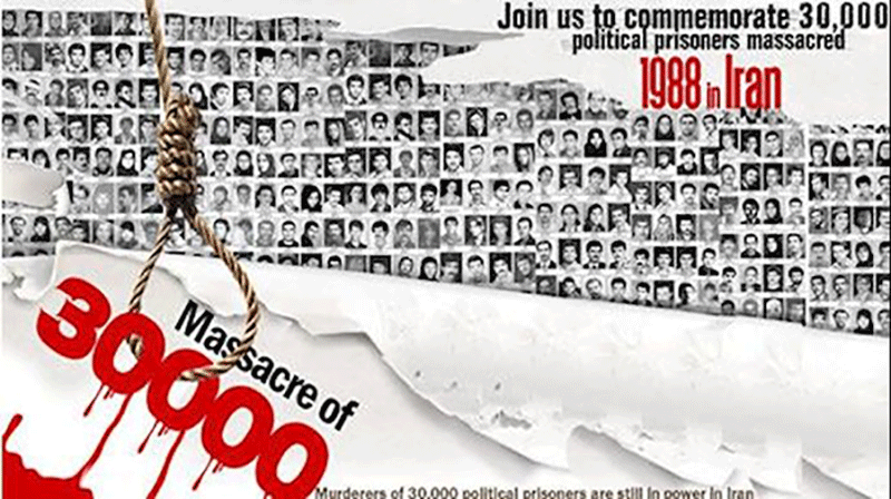 commemorating the 30th anniversary of 1988 massacre of political prisoners in Iran