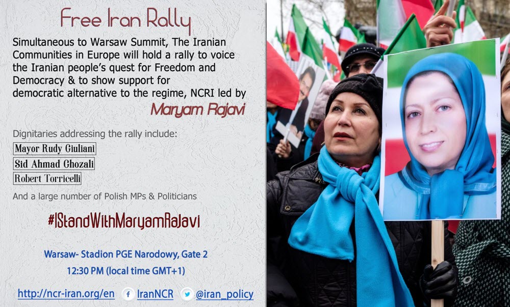 Iranians to Rally in Support of Resistance at Warsaw Conference