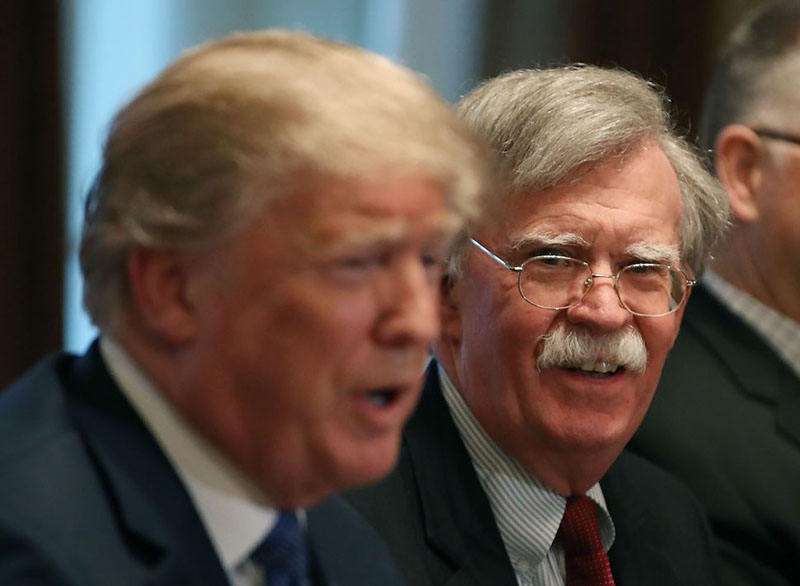 John Bolton Talks Tough with Iran, but Does not Contradict President Trump