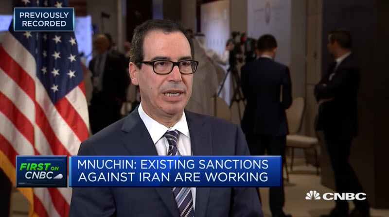 Mnuchin Says Sanctions Working — Iran’s Leadership Is so Upset