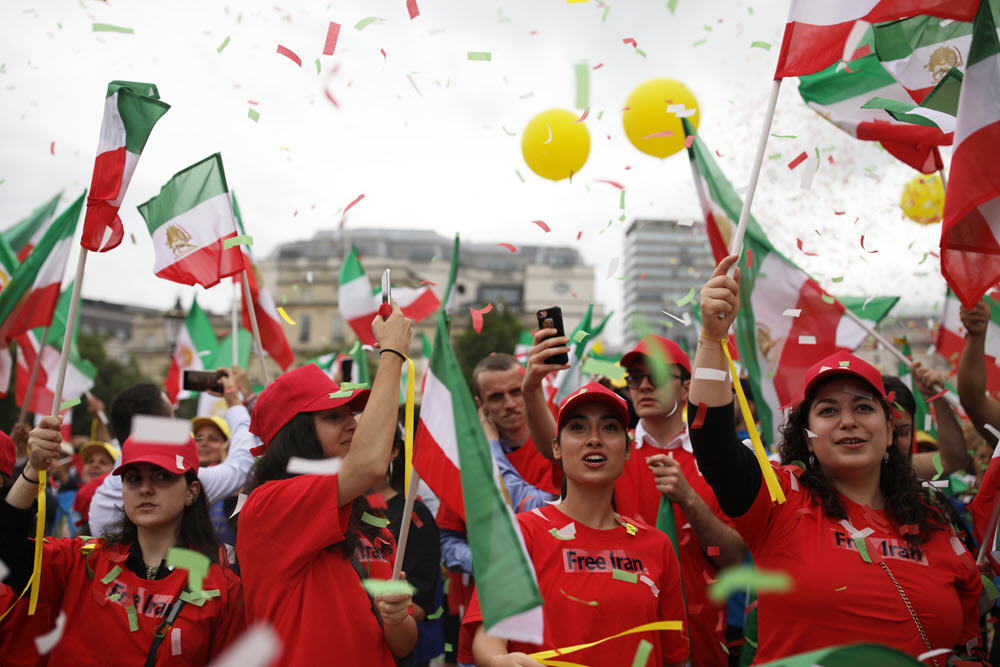 MEK Supporters March in London in Support of a Free Iran With Maryam Rajavi