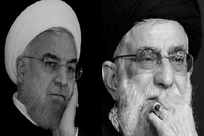 Hassan Rouhani and Khamenie
