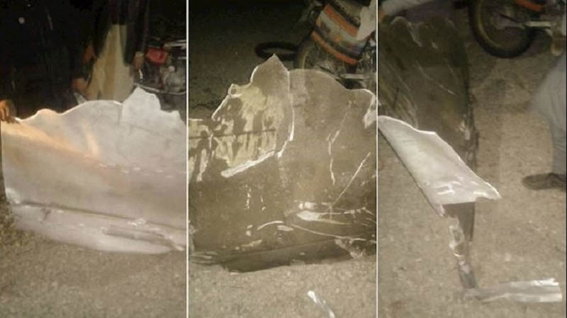 Fall of Parts of Regime's Zafar missile in the Zahedan province