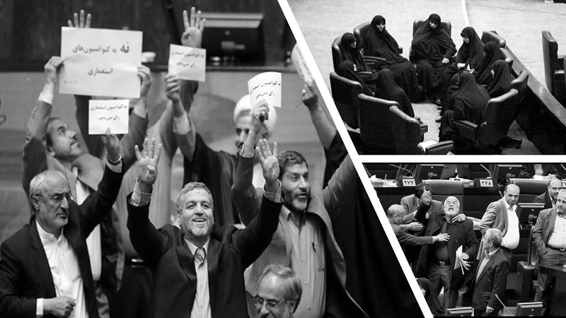 The Iranian regime has almost 17 days to go until its so-called Parliament (Majlis) election. Both factions of the regime —the factions of the regime’s supreme leader Ali Khamenei and the regime’s president Hassan Rouhani— are trying to push their opponents back.