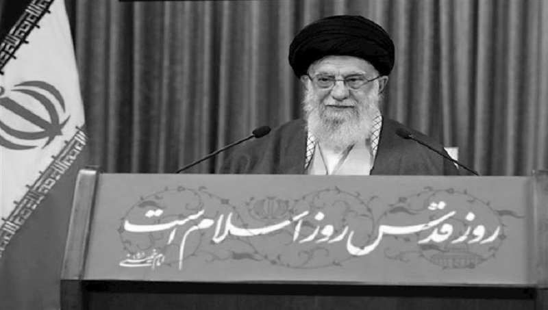 Iranian regime’s supreme leader Ali Khamenei speaking on the so-called Qods Day, which was established by the regime’s founder Khomeini to have an alibi for the regime interfere and global terror in other countries. The result of this policy can be seen in the present situation of Syria and Palestine.