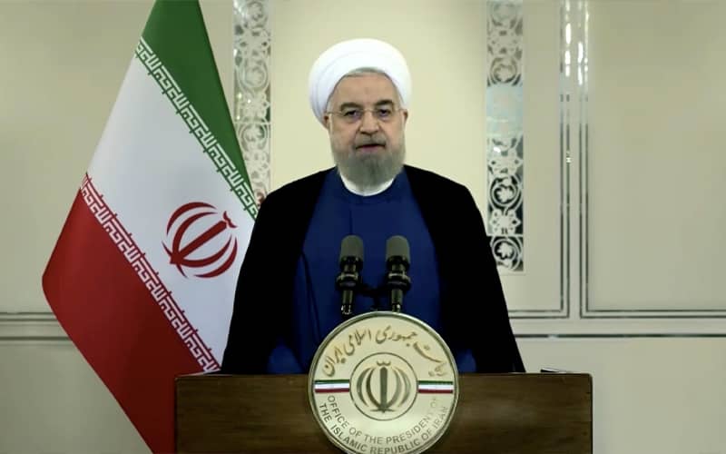 As the Iranian people chant 'Death to the dictator' in the streets, Rouhani reiterated his baseless and odd claims in the UNGA virtual summit
