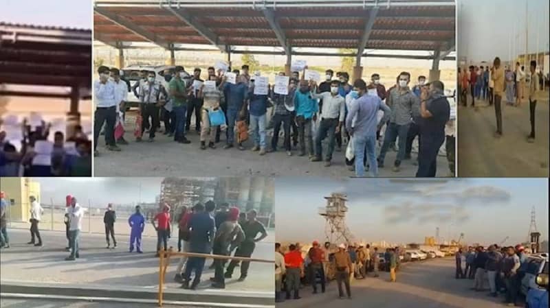 The 18th day of the strike of workers in Iran's oil and petrochemical industries and power plants