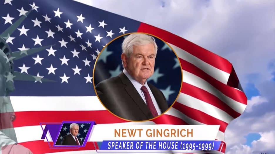 Newt Gingrich, former speaker of the U.S. House of Representatives, at the online event calling for international support for a free Iran, imposing sanctions targeting the regime & holding the mullahs accountable for their ongoing crimes