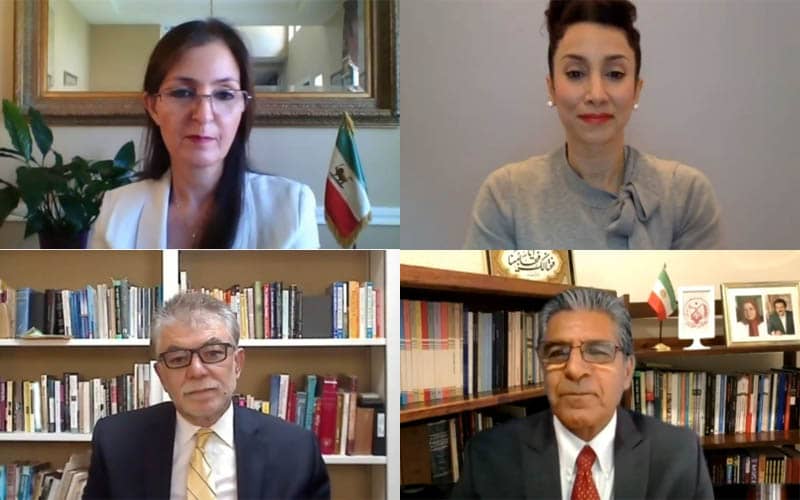 PMOI-MEK supporters in U.S. at the Iranian online conference in support of domestic protests for freedom, justice, and equality in Iran—September 5, 2020