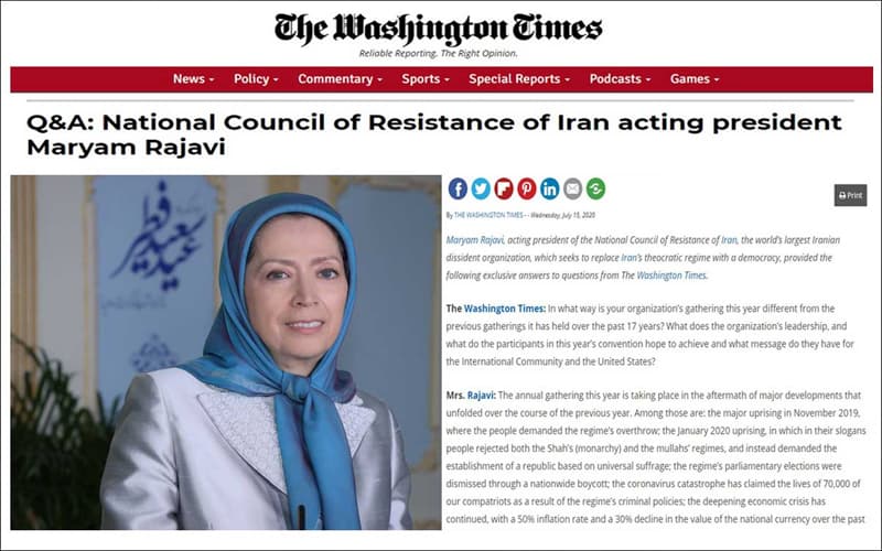 Maryam Rajavi: The Iranian Resistance calls for the re-imposition of the six UN Security Council resolutions against this regime.