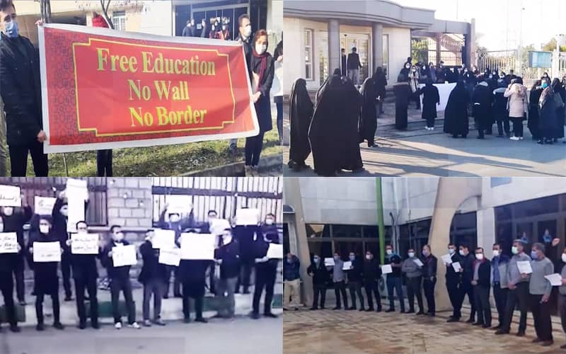 Given the Iranian regime’s plundering and profiteering policies, Iranian citizens raised their voices for their inherent rights during eight rallies on December 22.