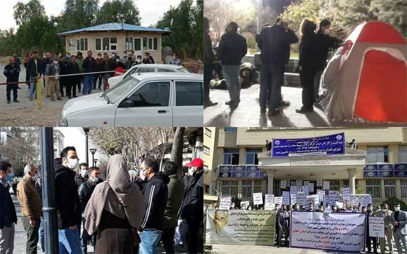 On January 20, Iranian citizens continued their protests against the regime's corruption and mismanagement through eight rallies and sit-ins.