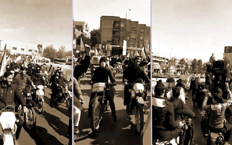 Anniversary of Iran's 1979 revolution and the ridiculous ceremony of riding a car and motorcycle by the regime's plain clothes