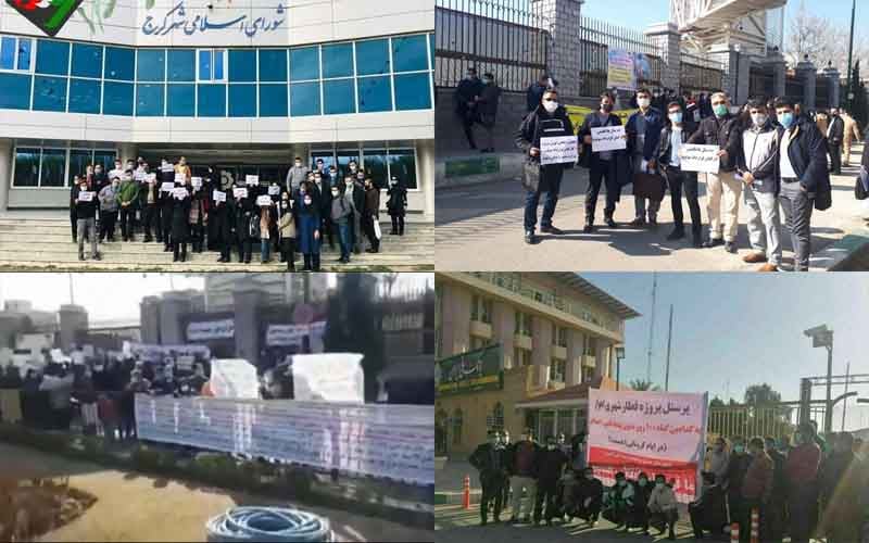 On February 22 and 23, Iranians held at least eight protests in various provinces, including the massive protest in Saravan city, SE Iran.