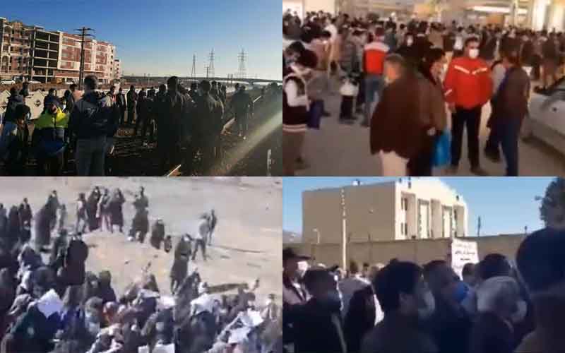 On February 15, the people of Iran held at least six rallies and protests in various cities, seeking their inherent rights.