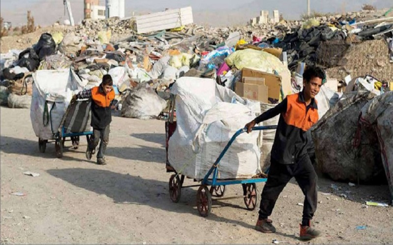 Thanks to the Iranian government, thousands of children are working as garbage collectors in Tehran