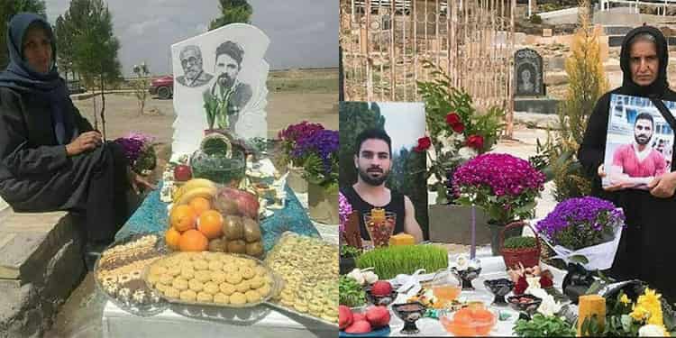 Mothers of the victims of people fallen for freedom in Iran celebrating the Persian new year ‘Nowruz’ next to their loved ones’ graves.