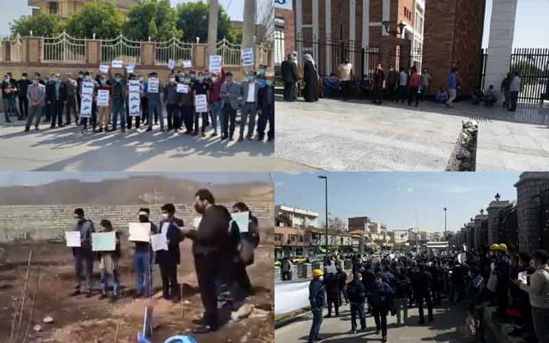 On March 10, Iranians staged at least eight rallies and protests in different cities over officials' failure to meet their inherent demands.