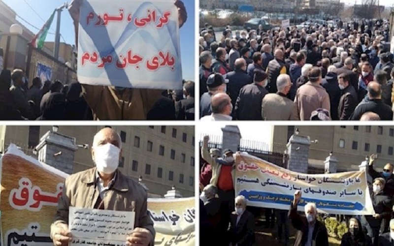 Iran’s retirees protesting for a piece of “Bread”