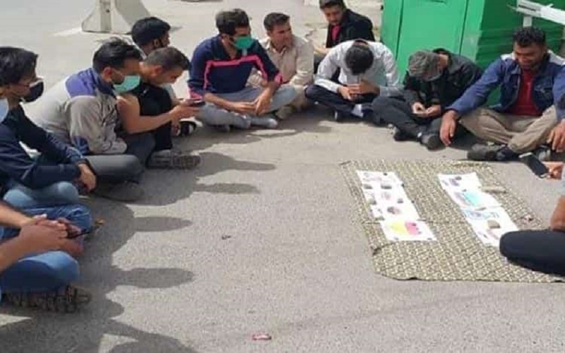 Iran’s temporary workers sitting on the street margin in the hope of finding a job
