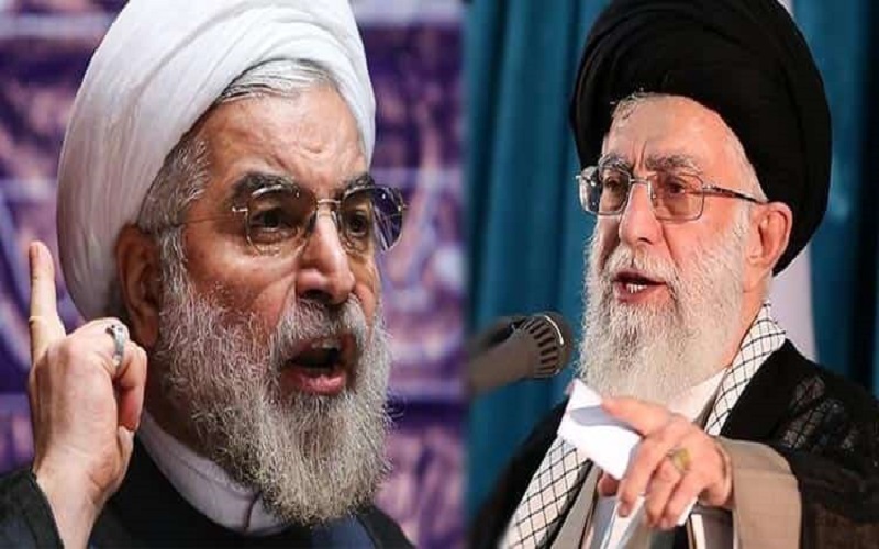 The heads of Iran’s government Hassan Rouhani and Ali Khamenei