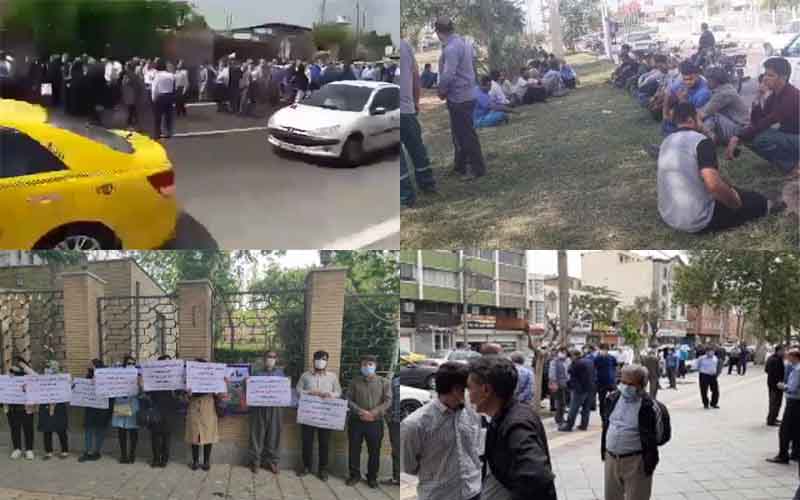 From April 26 to 28, the people of Iran held at least 14 rallies, protests, and strikes in various cities, venting their anger over the government’s plundering and profiteering policies.