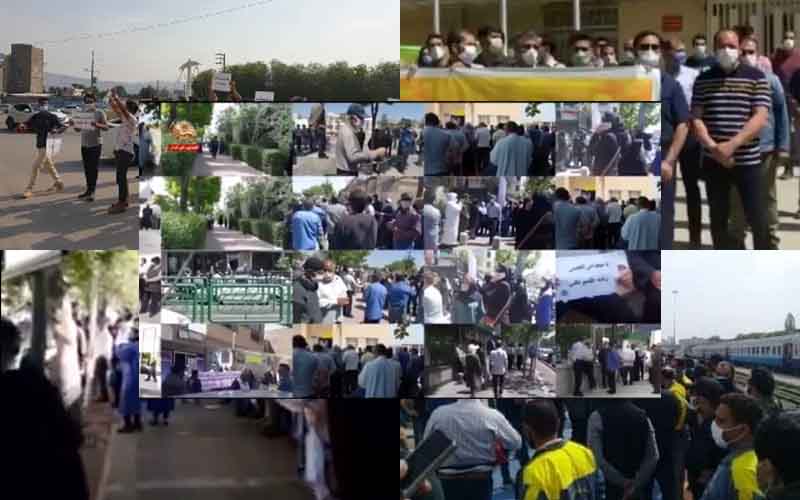 On Sunday, April 25, the people of Iran held at least 22 rallies, protests, and strike in various cities, venting their anger over the government’s plundering and profiteering policies.