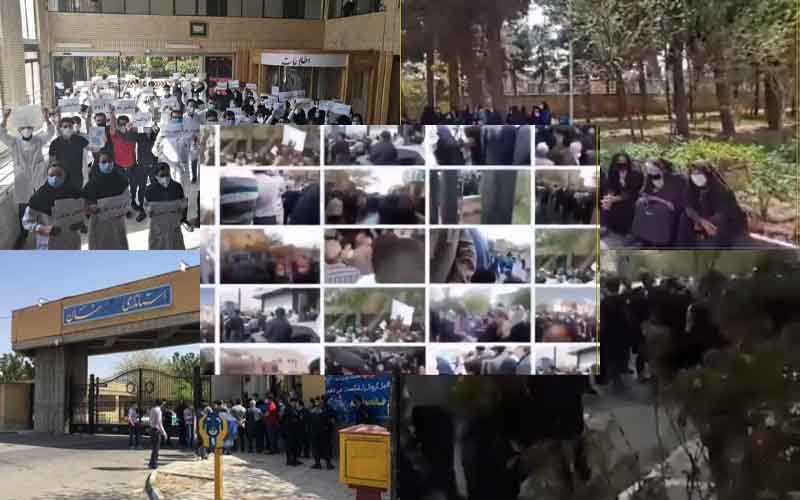 From April 8 and 11, the people of Iran staged at least 37 rallies and protests in various cities, venting their anger over the government’s plundering and profiteering policies.