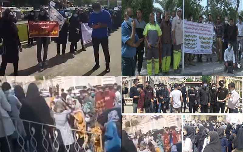 On May 11, the people of Iran held at least 11 rallies, protests, and strikes in various cities, venting their anger over the government’s plundering and profiteering policies.