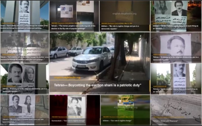 During the month of May, over 310 areas in all of Iran’s provinces witnessed activities calling for a boycott of the regime’s sham presidential elections in June.