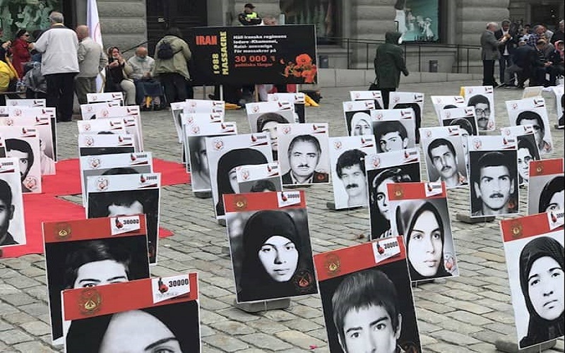 Stockholm, August 26, 2021 — Rally by the Iranians, Supporters of the MEK seeking justice for the 1988 massacre in Iran.