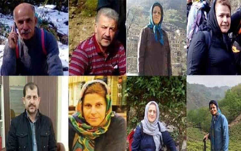 Eight Iranian political activists are sentenced to prison, without reason