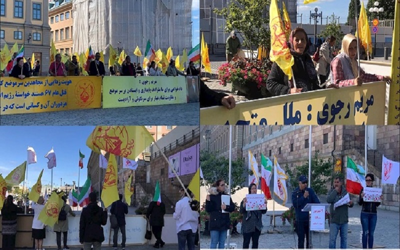 Iranians, supporters of the People’s Mojahedin Organization of Iran (PMIO/MEK), and relatives of the martyrs of the 1988 massacre staged a demonstration in front of the Swedish Parliament.