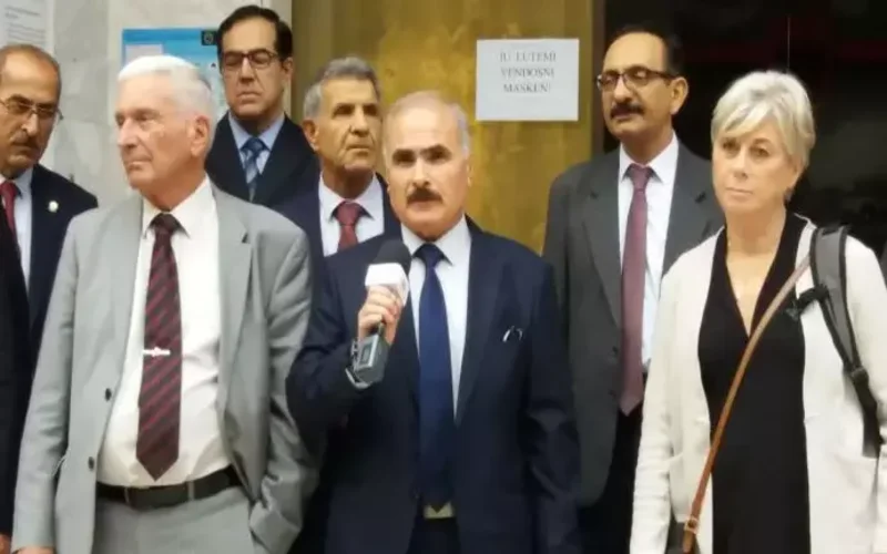 On November 17, Hossein Farsi, a survivor of Iran’s 1988 massacre, began to testify in court against Hamid Noury. At the beginning of the hearing lawyer, Mr. Kenneth Lewis informed the court that he would donate a replica of the Gohardasht prison to the court.