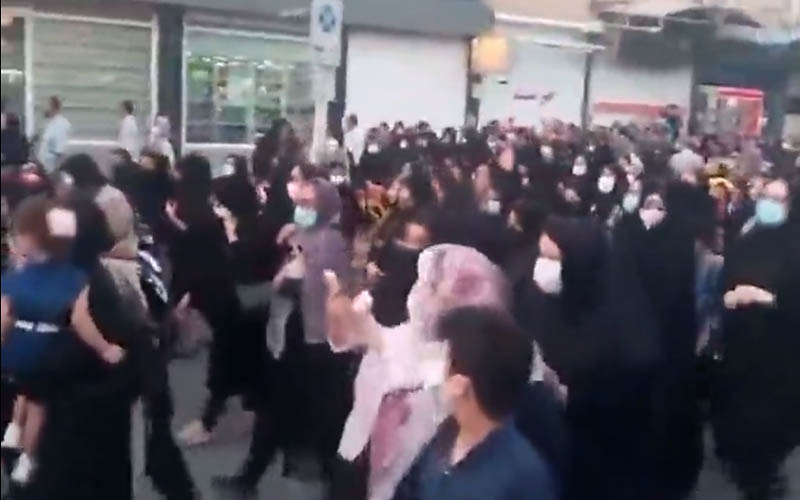 Hundreds of people take to the streets in various cities, chanting death to Iran's dictator Ali Khamenei and his protégé Ebrahim Raisi.