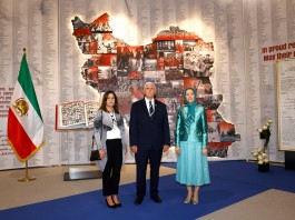 Former U.S. VP Mike Pence visits Iranian Resistance President-elect Maryam Rajavi in Albania, showing his support of a free Iran.
