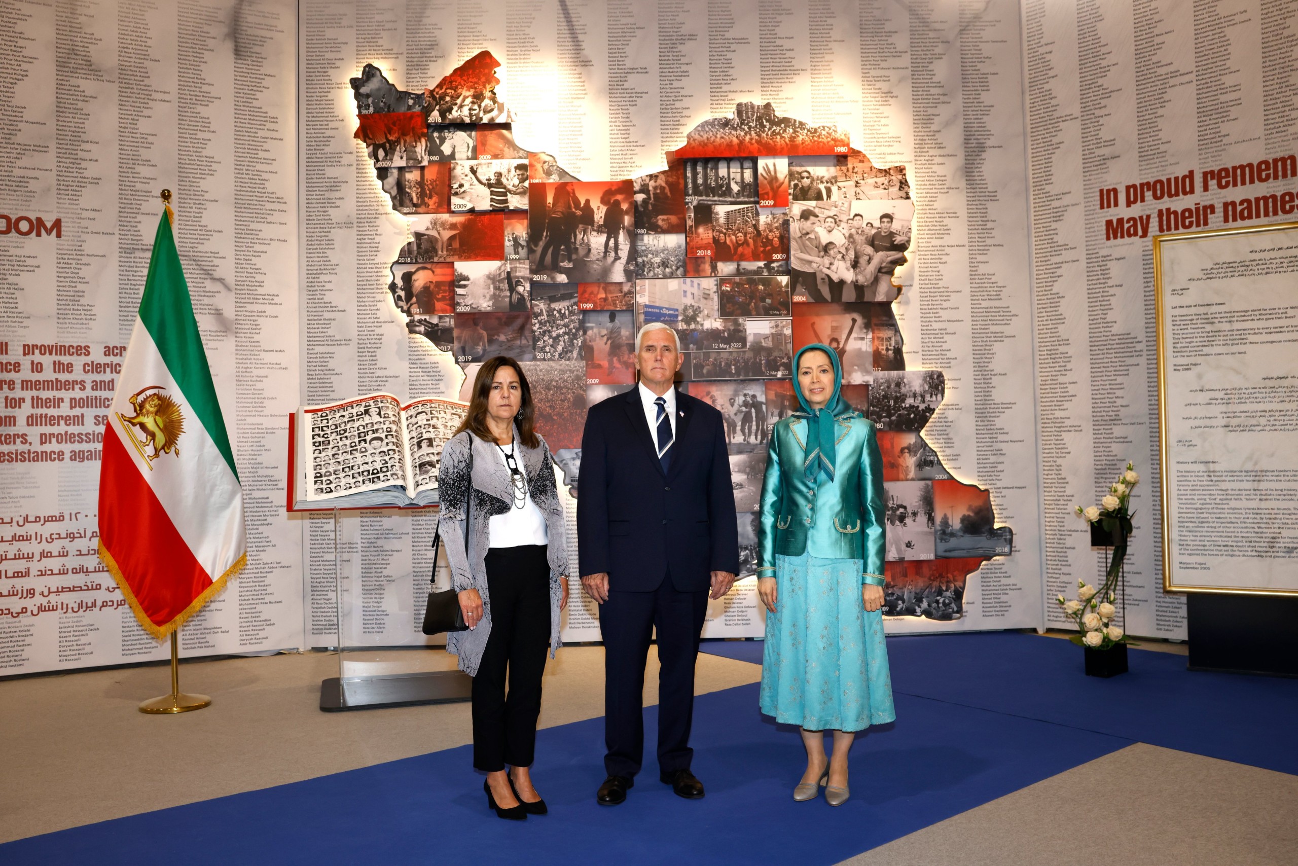 Former U.S. VP Mike Pence visits Iranian Resistance President-elect Maryam Rajavi in Albania, showing his support of a free Iran.