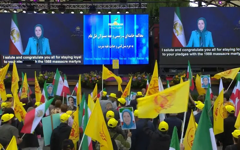 Iranians rally in Stockholm, celebrating the Justice Movement's prevail, emphasizing they will hold all 1988 massacre criminals accountable.