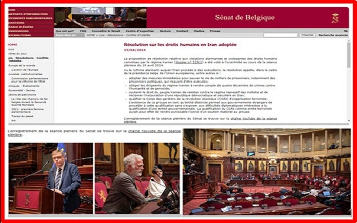 Belgian Senate Calls for Action on Iranian Human Rights Abuses