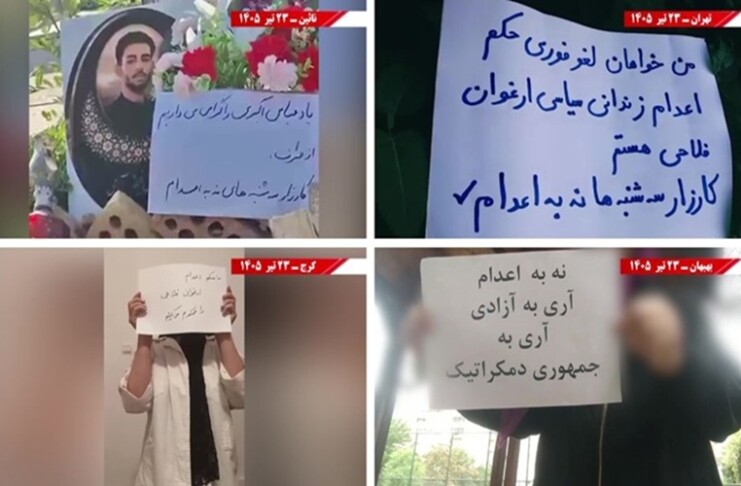 Resistance Units Expand Support for Iran Prisoners’ “No to Execution Tuesdays” Campaign Across the Country
